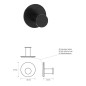 Sapho X-Round - Crochet, noir mat XR219B