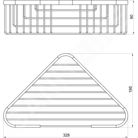 Novaservis Accessoires métalliques - Étagère d’angle grille, chrome 6079,0