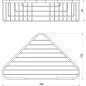 Novaservis Accessoires métalliques - Étagère d’angle grille, chrome 6079,0 Novaservis Accessoires métalliques - Étagère d’angle grille, chrome 6079,0