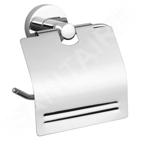 Aqualine Samba - Porte-rouleau toilette avec couvercle, chrome SB107