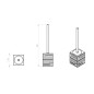 Sapho Gedy Quadrotto - Brosse de toilette, blanc QU3302