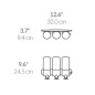 Simplehuman Accessoires de salle de bains - Distributeur de savon, shampooing et conditionneur, 3x 444 ml, inox brossé BT1029