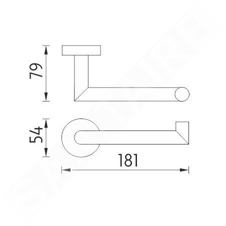 Nimco Unix - Porte-papier toilette, inox brossé UNM 13055M-10