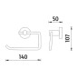 Nimco Unix - Porte-papier hygiénique, acier inoxydable brossé UNM 13055-10