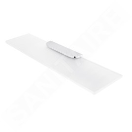 Nimco Nikau - Étagère, longueur 600 mm, verre mat / chrome NK 30091B-60-26