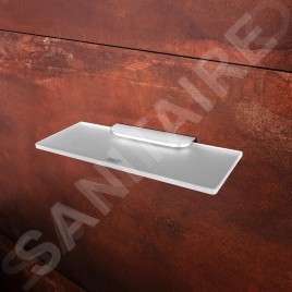 Nimco Nikau - Étagère, longueur 600 mm, verre mat / chrome NK 30091B-60-26