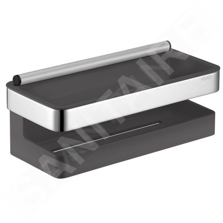 Keuco Collection Moll - Étagère avec raclette à vitre, longueur 240 mm, anthracite/chrome 12759010001