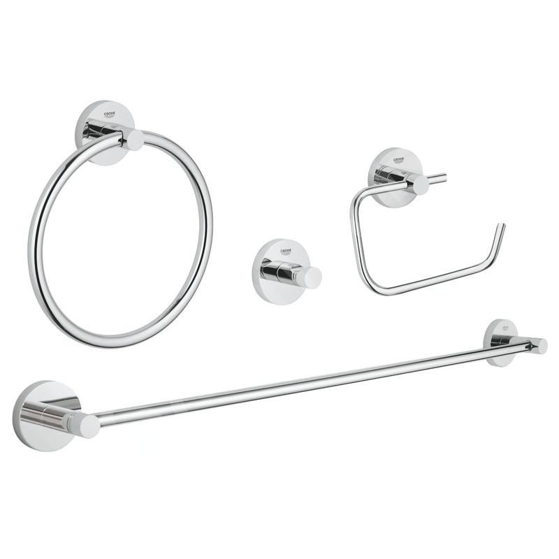 Grohe Essentials - Set d'accessoires de salle de bain, chrome 40823001