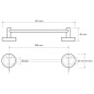 Sapho X-Round - Porte-serviettes, longueur 350 mm, chrome XR406