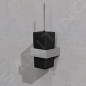 Steinberg 460 - Brosse murale WC avec support, verre noir / chrome 460 2904