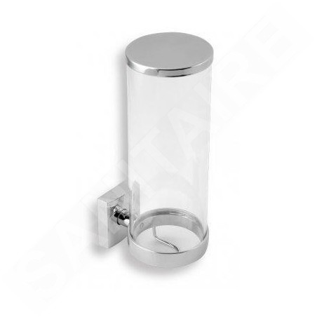 Novaservis Metalia 12 - Distributeur de tampons démaquillants, verre/chrome 0272,0