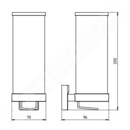 Novaservis Metalia 12 - Distributeur de tampons démaquillants, verre/chrome 0272,0