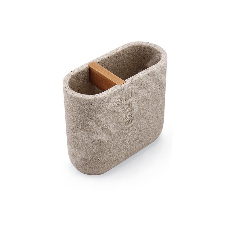 Nimco Kora - Verre pour brosse à dents et dentifrice, beige sable KO 24057-86