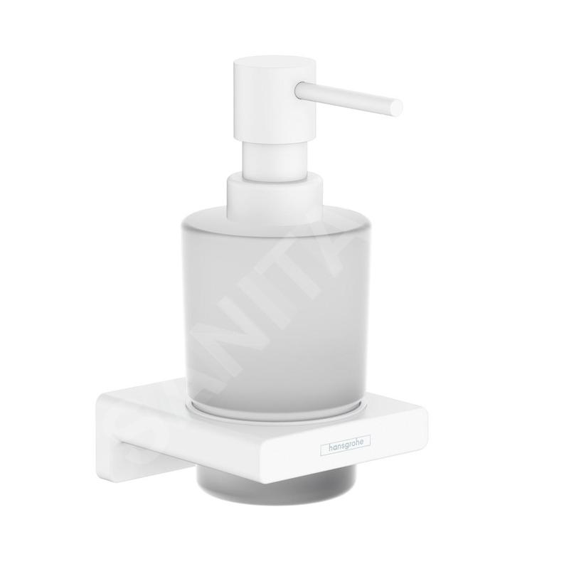 Hansgrohe AddStoris - Distributeur de carte avec support, verre mat / blanc mat 41745700