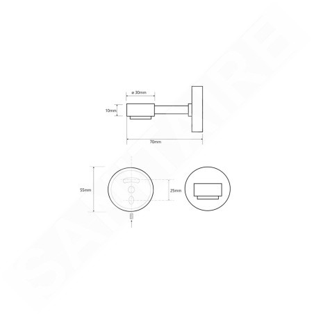 Sapho X-Round - Porte savon magnétique, chrome XR802