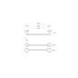 Sapho X-STEEL - Porte-serviettes, longeur 355 mm, inox XS400