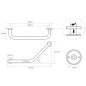 Sapho X-Round - Poignée pour baignoire E, 400 mm, chrome XR502 Sapho X-Round - Poignée pour baignoire E, 400 mm, chrome XR502