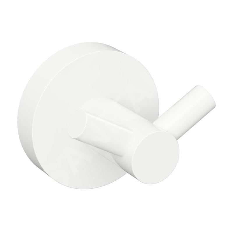 Sapho X-Round - Patère double, blanc XR202W