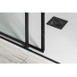 Polysan Altis Line - Porte de douche, 2 battants, 1270-1310 cm, noir mat/verre clair AL4012B