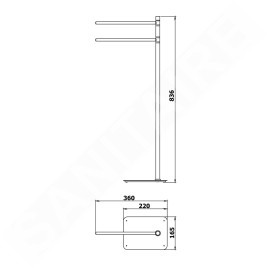 Sapho Flori - Porte-serviettes, chrome 1131