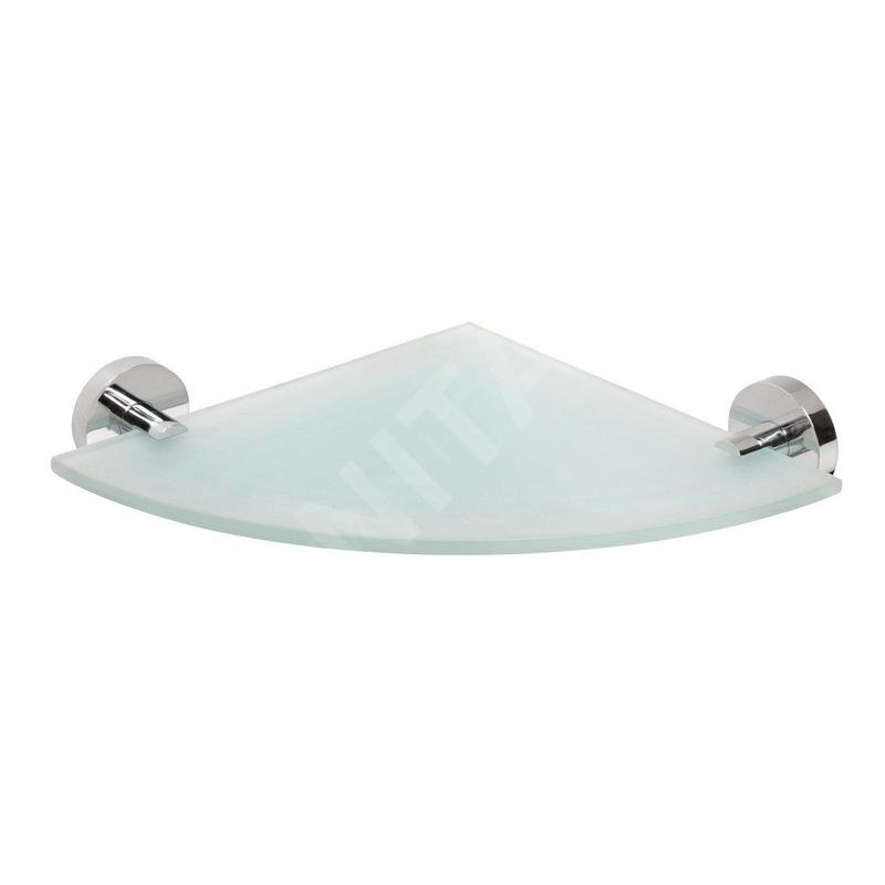 Sapho X-Round - Étagère murale d´angle, verre/chrome XR603