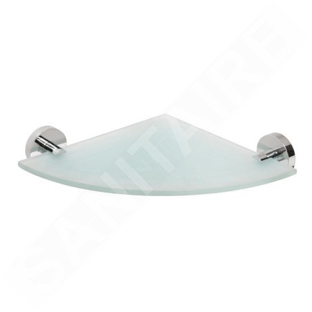 Sapho X-Round - Étagère murale d´angle, verre/chrome XR603