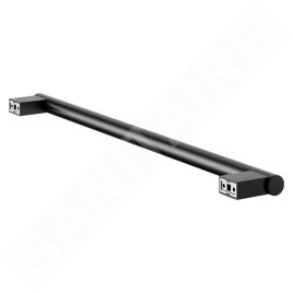 Keuco Plan - Porte-serviettes, longueur 650 mm, noir mat 14901370600