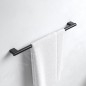 Keuco Plan - Porte-serviettes, longueur 650 mm, noir mat 14901370600