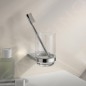 Keuco Collection Moll - Gobelet brosse à dent et dentifrice avec support, verre/chrome 12750019000
