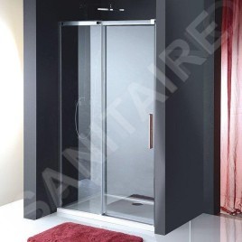 Polysan Altis Line - Porte de douche en deux parties 1370-1410 mm, aluminium brillant/verre clair AL4115C