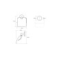 Sapho X-Round - Porte-rouleau toilette avec couvercle, chrome XR702