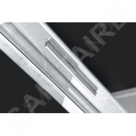 Polysan Altis Line - Porte de douche en deux parties 1370-1410 mm, aluminium brillant/verre clair AL4115C