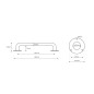Sapho Équipement de salle de bain - Poignée pour baignoire, longeur 800 mm, inox XH514 Sapho Équipement de salle de bain - Poignée pour baignoire, longeur 800 mm, inox XH514