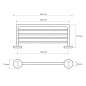 Sapho X-Round - Tablette murale pour serviettes, longeur 650 mm, chrome XR413