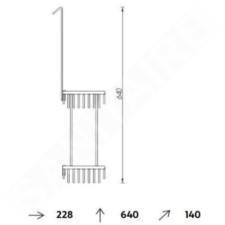 Nimco Kibo - Corbeille porte savon 2 étages, chrome Ki 14017D-H-26