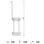 Nimco Kibo - Corbeille porte savon 2 étages, chrome Ki 14017D-H-26