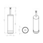 Sapho Accessoires de salle de bains Gedy - Brosse WC à poser, bronze 753344