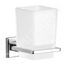 Sapho Gedy Colorado - Verre pour brosse à dents, chrome/verre satiné 6910