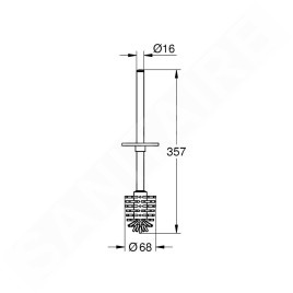 Grohe Selection Cube - Brosse de remplacement, chrome 40868000