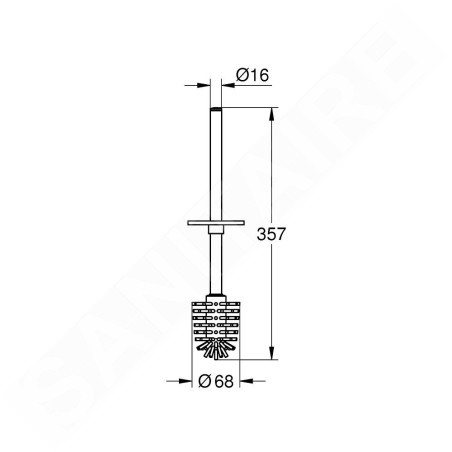 Grohe Selection Cube - Brosse de remplacement, chrome 40868000