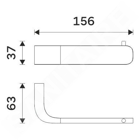 Nimco Nikau - Porte-papier toilette, chrome NK 30055-26