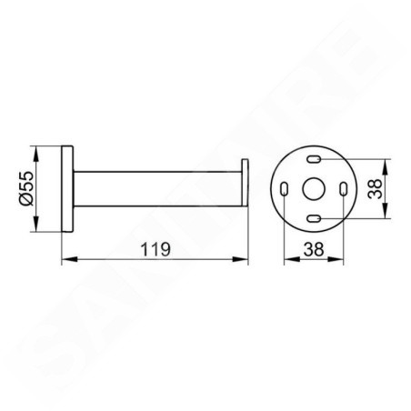 Keuco Plan - Réservoir de papier toilette, noir mat 14963370000