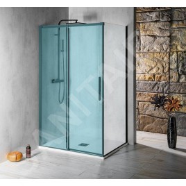 Polysan Altis Line - Paroi solide Black, 1000 cm, noir mat/verre clair AL6112B
