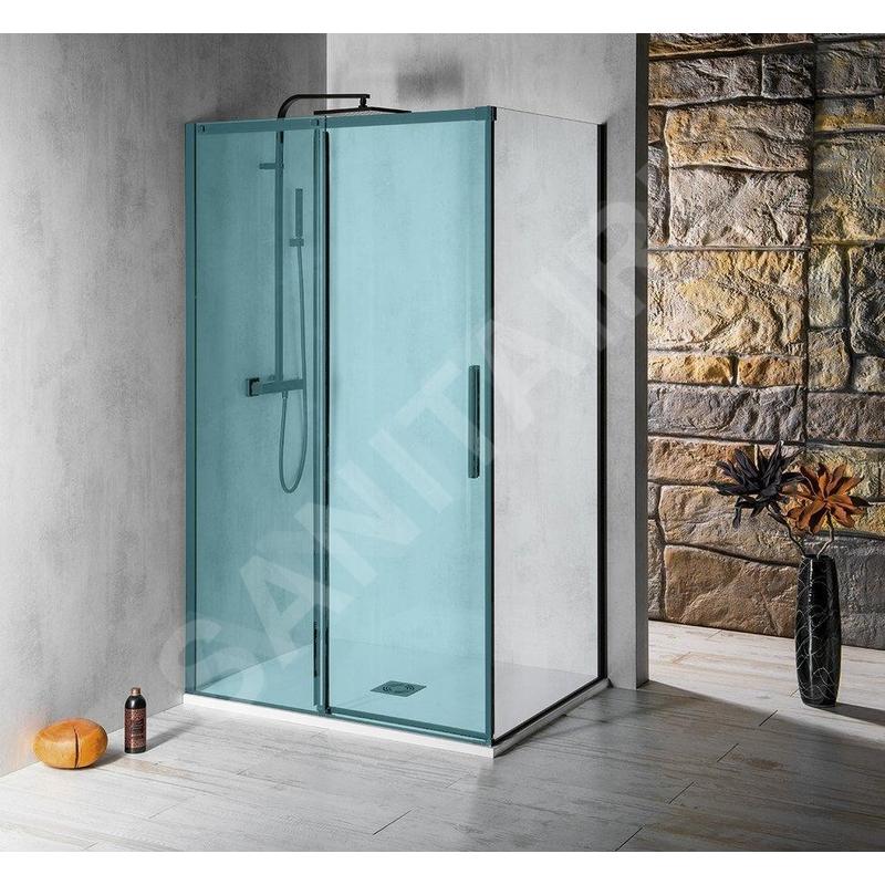 Polysan Altis Line - Paroi solide Black, 1000 cm, noir mat/verre clair AL6112B Polysan Altis Line - Paroi solide Black, 1000 cm, noir mat/verre clair AL6112B