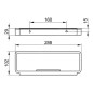 Keuco Plan - Tablette, longueur 29 cm, chrome/noir 14958010037