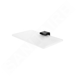 Nimco Kibo - Étagère, longueur 200 mm, verre mat / noir mat Ki-14091B-1U-20-90