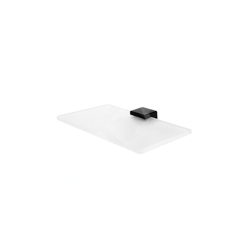 Nimco Kibo - Étagère, longueur 200 mm, verre mat / noir mat Ki-14091B-1U-20-90