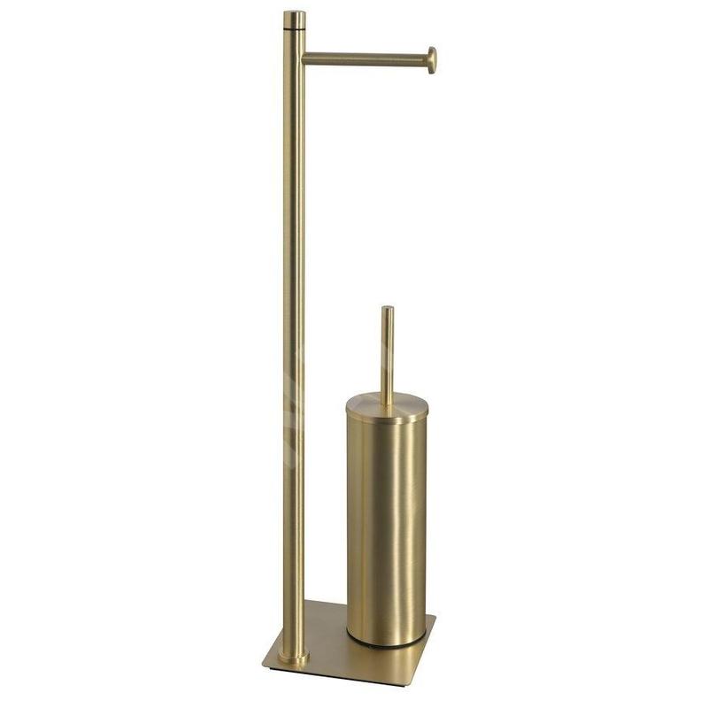 Sapho Gedy Trilly - Porte papier-toilette et brosse WC, doré TR3288