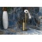 Sapho Gedy Trilly - Porte papier-toilette et brosse WC, doré TR3288