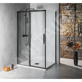 Polysan Altis Line - Paroi solide Black, 1000 cm, noir mat/verre clair AL6112B